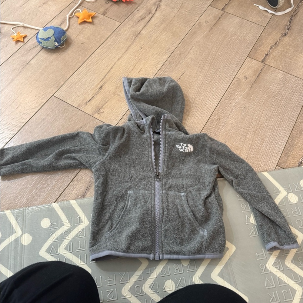 The North Face Kids Charcoal Gray Fleece Hoodie